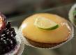 Custard Tart Topped With A Slice Of Lime