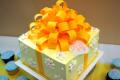 Decorative Cake With Large Orange Bow