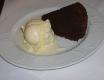 Deflour Rhum Chocolate Cake And Vanilla Ice Cream