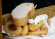 Fried Calamari With Baguette Slice