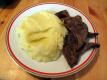Fried Pork Liver With Mashed Potatoes