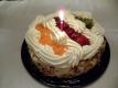 Fruit And Cheese Topping Birthday Cake