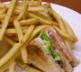 Ham And Cheese Sandwich With French Fries