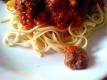 Linguine With Meatballs In Tomato Sauce