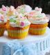 Mango Cupcakes With Polka Dots
