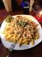 Papas Fritas With Shrimp And Chicken