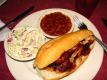 Pulled Chicken, Cole Slaw, And Beans