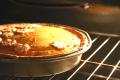 Pumpkin Pie With Maple Leaf Decoration