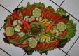 Raw Salad Lime Chili Peppers Cucumbers Tomatoes Kiwi