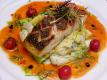Roasted Snapper With Artichoke Potato  Warm  Tomato Gazpacho