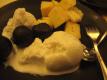 Rum Ball With Vanilla Ice Cream