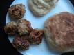 Spicy Meatballs With Hummus And Bread