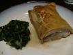 Spinach And Chicken In Pastry With Blue Cheese