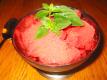 Strawberry Sorbet With Mint