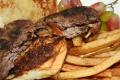 Stuffed Burger With French Fry