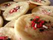 Vegan Sugar Cookies With Red And White Sprinkles