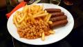Veggie Sausages With Chips And Beans
