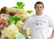 Wayne Rooney With Half Price Chicken Salad And Spaghetti