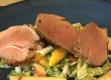 How To Make Pork Tenderloin With Napa Cabbage And Mango Slaw