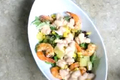 Baked Beans and Prawns Salad