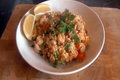 Speedy Chicken, Chorizo & Shrimp Paella 