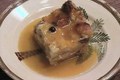 Puerto Rican Bread And Coconut Milk Pudding With Vanilla Sauce