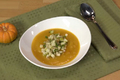 Apple Walnut Topped Pumpkin Soup