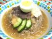 Korean Food: Cold Buckwheat Noodle Soup (물냉면)