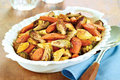 Roasted Brussels Sprouts, Carrots & Parsnips with Savory Finishing Sauce 