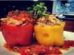Roasted Chicken and Cous Cous Stuffed Bell Peppers