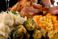 Roasted Cornish Game Hens with Cornbread Stuffing