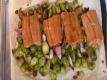 Roasted Maple Salmon and Brussels Sprouts 