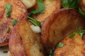 Roasted New Potatoes with Maple Bacon Dressing and a Maple Basil Vinaigrette
