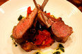 Roasted Rack of Lamb with Ratatouille and Mint Persillade