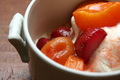 Roasted Berries and Apriums with French Vanilla Ice Cream