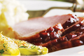 How To Make Tomato And Balsamic Glazed Ham With Braised Endives