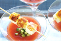 Saganaki Martini with Gin and Tomatoes