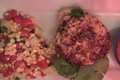 Salmon Burger with Corn Salad