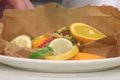 Salmon Primavera Baked in a Brown Bag