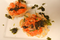 Sassy Salmon Mixture in Parmesan Crisp Cups 