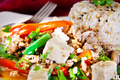 Saucy Tofu and Turkey Stir Fry