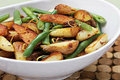 Sautéed Haricots Verts with Baby Red Potatoes and Lemon Zest