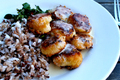 How To Make Scallops With Glazed Walnuts