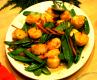 Scallops With Red Peppers And Snow Peas