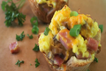 Scrambled Eggs in Toast Cups