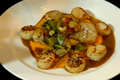 Monkfish with Sea Scallops and Sauted Veggies