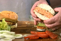 Grilled Salmon Burgers and Spicy Crab Cakes