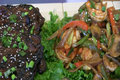 SmokingPit.com - Sesame Soy Beef with Shrimp Stir Fry - Wok Cooking & Grilling on the Scottsdale