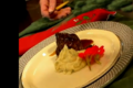 Short Ribs with Black Currant Demi-Glace and Parsnip Puree
