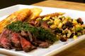 Skirt Steak, Chimichurri, Rice, Beans, Caramelized Plantains and Bodega Elena De Mendoza